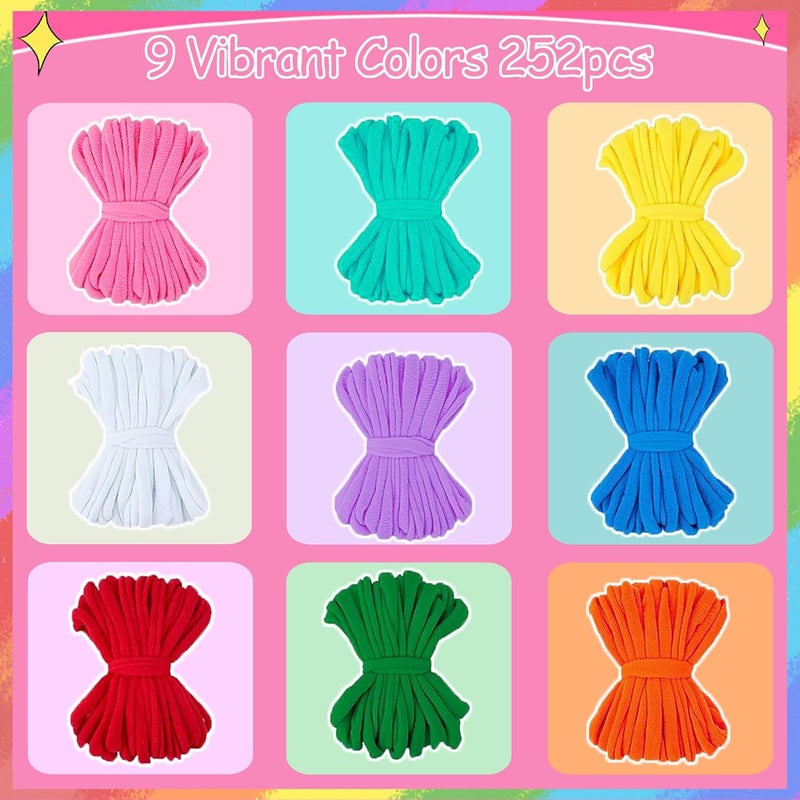 Renlive Upgraded Weaving Loom Kit Toys for Kids & Adults, DIY Arts & Crafts, Easy Potholder Loom Knitting Activity for Beginners, Ideal Gifts for Girls Ages 5 6 7 8-12 13 Years Old, 252 Craft Loops - Image 5